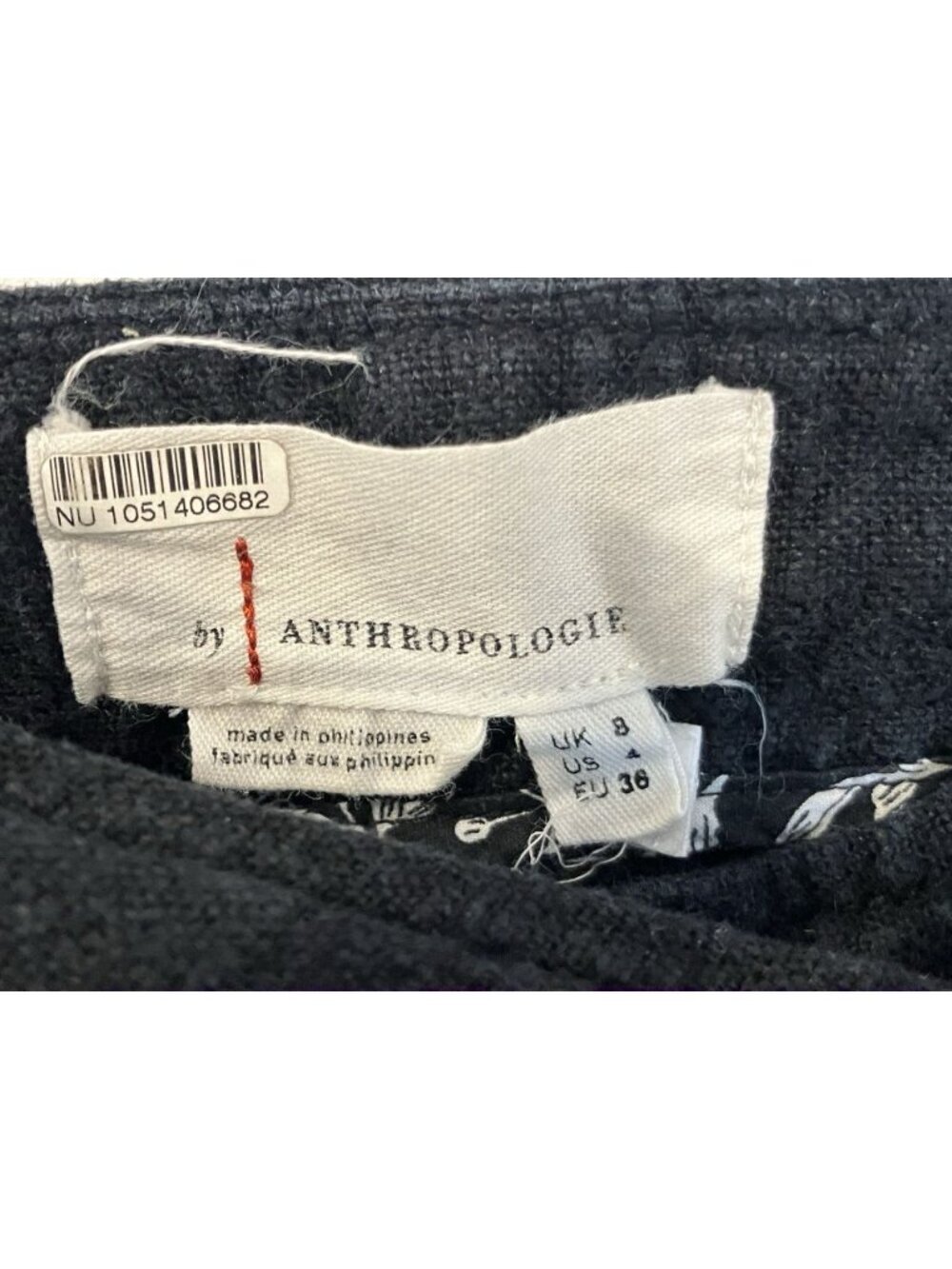 By Anthropologie Shorts Womens 4 Black Linen Blend Wrap Tie Waist Skort Pockets - Picture 5 of 9